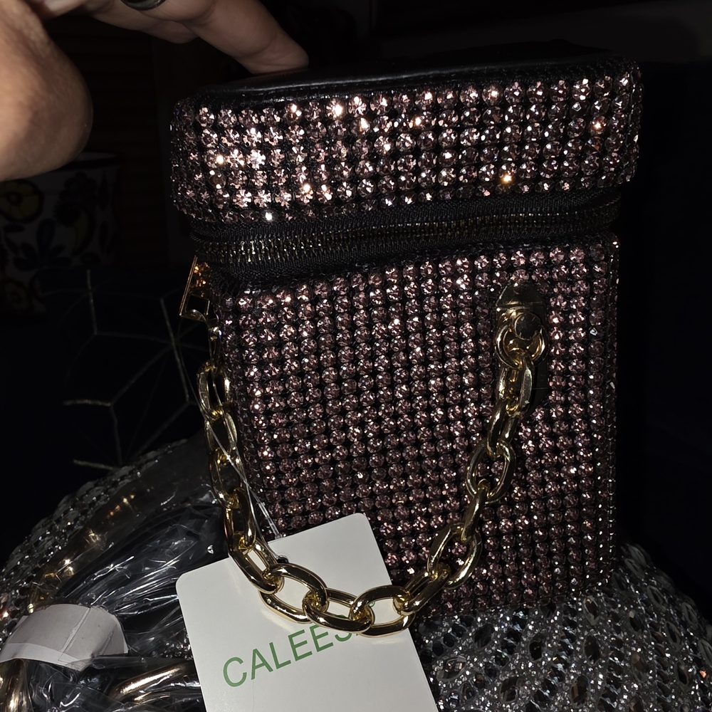 Purple Rhinestone Mini Bag - Picture 4 of 5